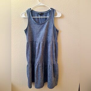 Frye Blue Floral Tiered Mini Dress - Size Small - Boho Cottagecore